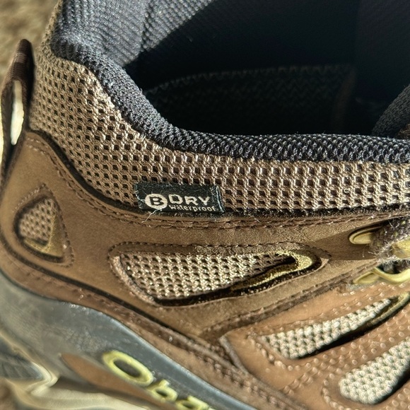 OBOZ B Dry w/OFit Insole Laced Hiking Style Boots Brown Leather & Textile Size 9 - Picture 6 of 13